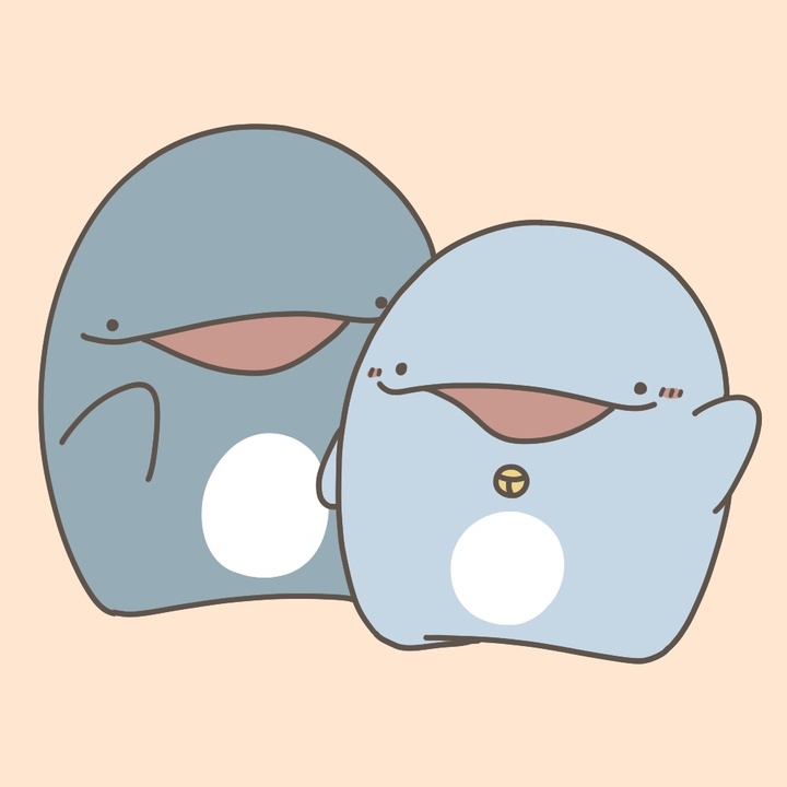 親子イルカ